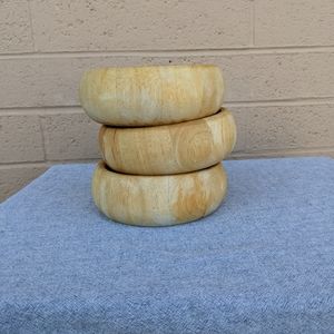 Set of wooden bowls
